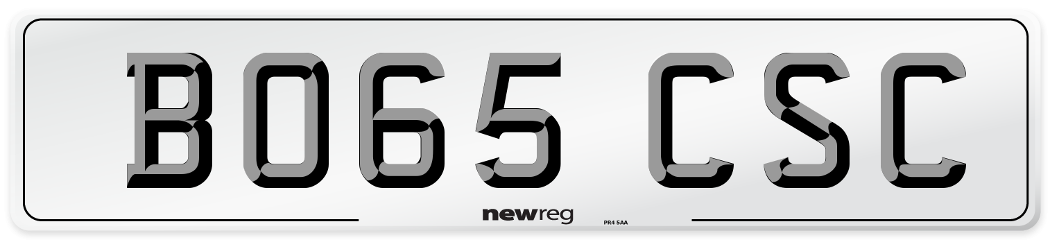 BO65 CSC Number Plate from New Reg